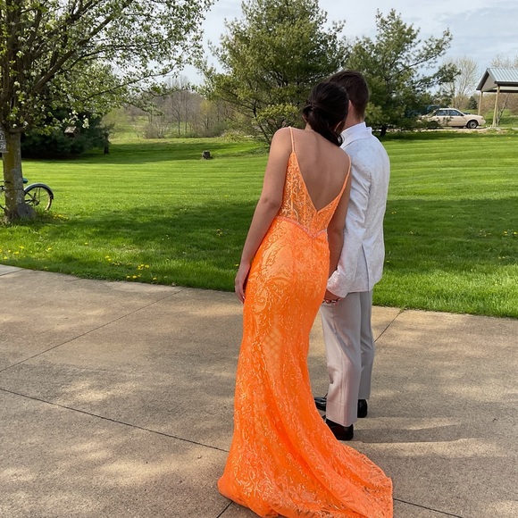 Orange ellie wilde prom dress - Picture 5 of 6